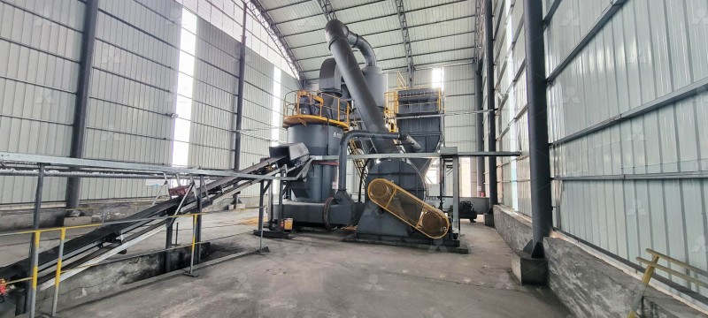 Industrial installation of grinding mill in a plant