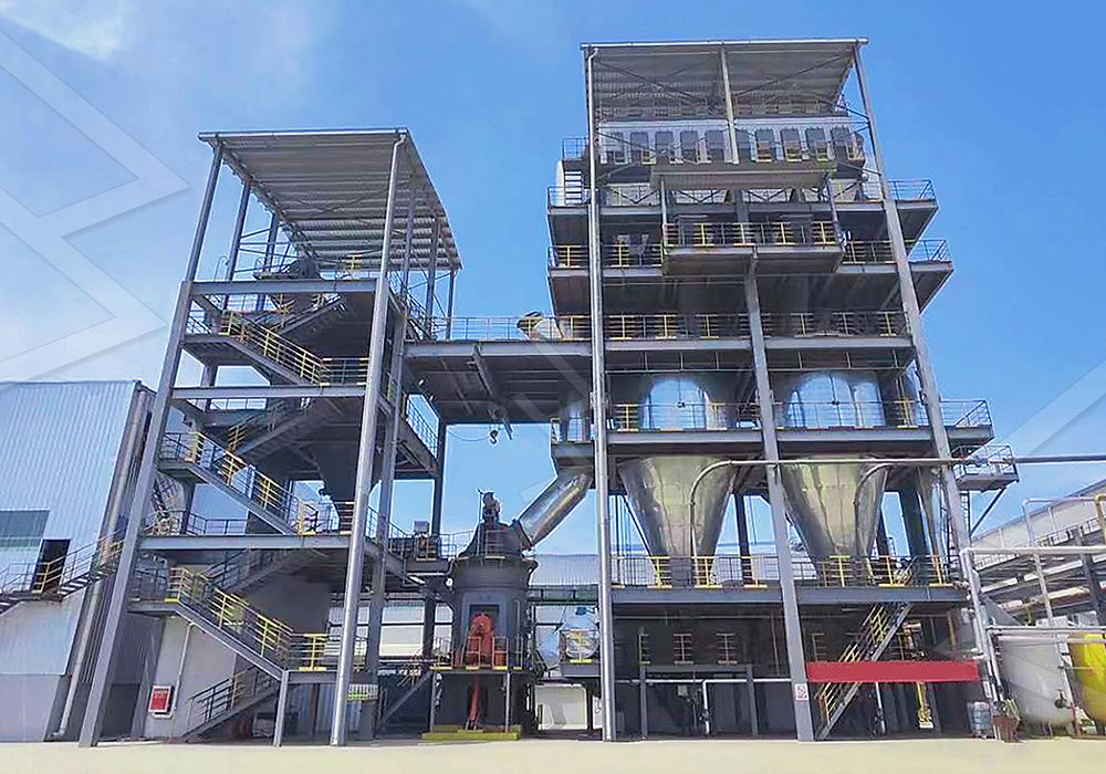 MW ultrafine mill in industrial setting processing slag