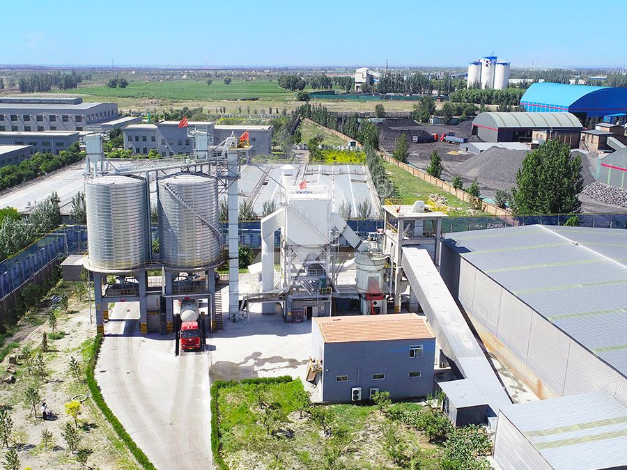 Modern vertical mill in industrial setting