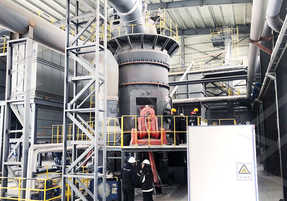 Industrial grinding plant with vertical mills