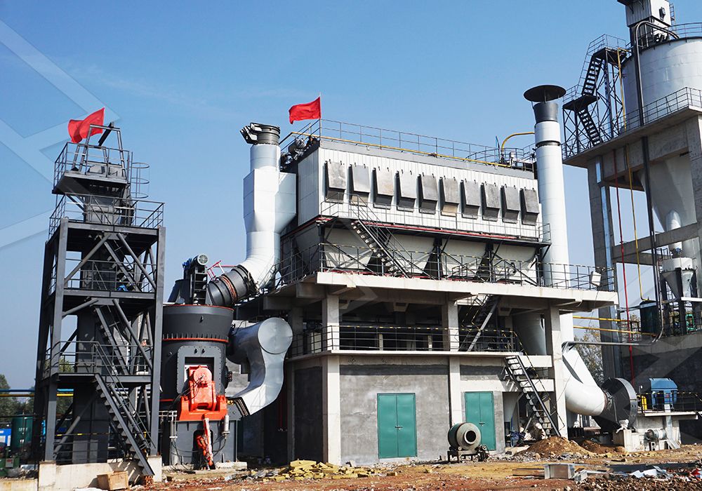 Diagram of vertical roller mill internal structure