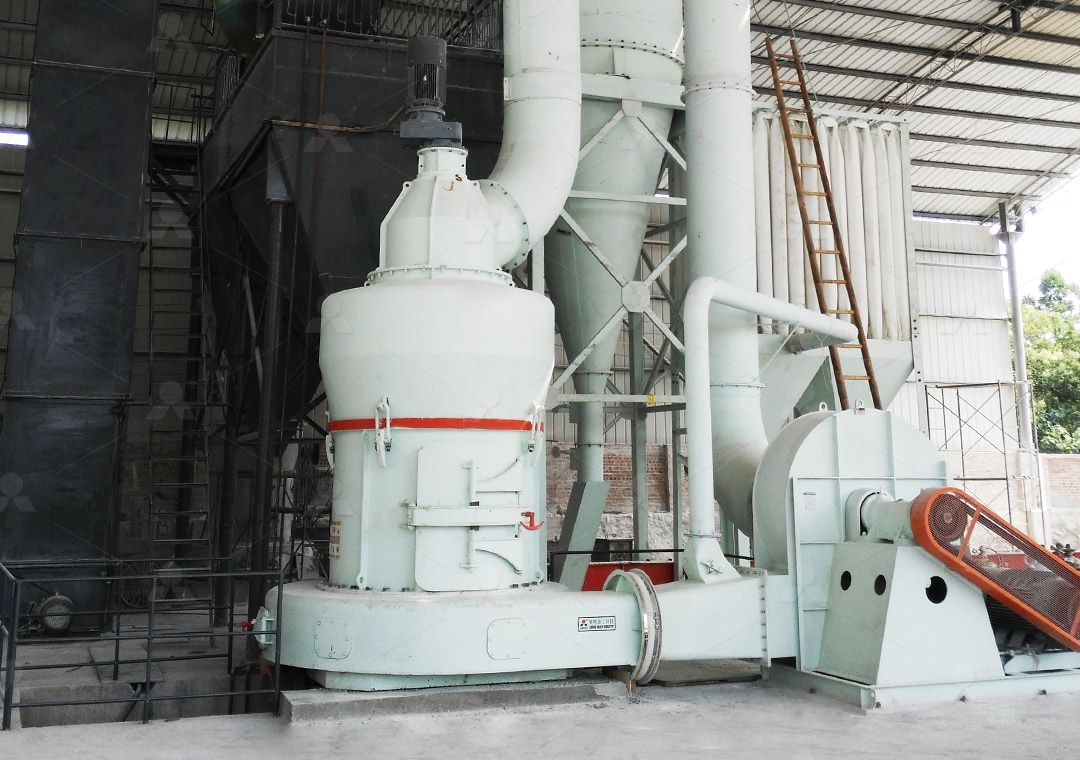 Crushing rollers inside Larch mill showing material compression